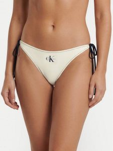 Calvin Klein Swimwear Dół od bikini LV00Q61215 Biały. Białe bikini Calvin Klein Swimwear, bez wzorów, z syntetyku. Za 189,99 zł.