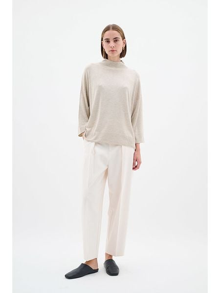 InWear Sweter w kolorze beżowym rozmiar: XL. Brązowe swetry oversize InWear, xl, bez wzorów, ze splotem, bez ramiączek. Za 92,42 zł.