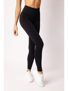 Spaio Legginsy sportowe "Flex 2.0" w kolorze czarnym rozmiar: XL. Czarne legginsy Spaio, bez wzorów, z materiału, z podwyższonym stanem. Za 165,99 zł.