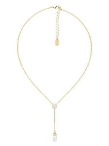 U.S. Polo Assn. Pozłacany naszyjnik z zawieszką - dł. 37 cm rozmiar: onesize. Białe naszyjniki U.S. Polo Assn., z kryształem, metalowe. Za 86,99 zł.