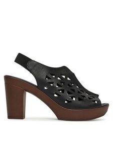 Lasocki Sandały EST-2025N-02 Czarny. Czarne sandały Lasocki, bez wzorów, ze skóry, bez obcasa, na słupku, bez zapięcia. Za 179,99 zł.