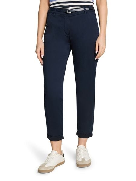 Betty Barclay Spodnie chino w kolorze granatowym rozmiar: 36. Niebieskie chinosy Betty Barclay, bez wzorów, ze skóry. Za 149,95 zł.