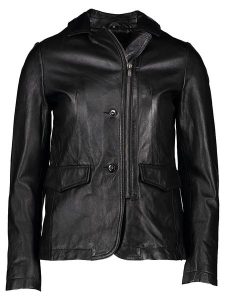 Buffalo Skórzana kurtka w kolorze czarnym rozmiar: 38. Czarne kurtki Buffalo, bez wzorów, ze skóry, bez kaptura. Za 485,45 zł.