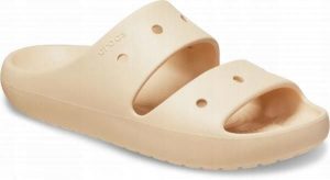 Klapki Dla Dorosłych Crocs Classic V2 Sandal. Brązowe klapki Crocs, bez wzorów, z materiału, bez obcasa. Za 118,99 zł.