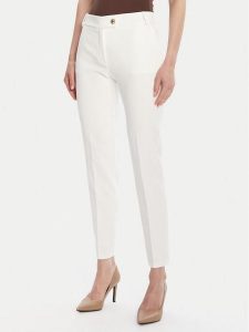 Rinascimento Chinosy CFC0126225003 Biały Slim Fit. Białe chinosy Rinascimento, bez wzorów, z syntetyku. Za 299,99 zł.