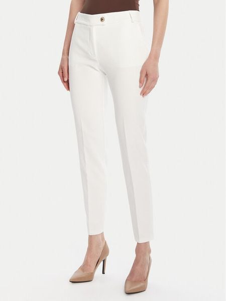 Rinascimento Chinosy CFC0126225003 Biały Slim Fit. Białe chinosy Rinascimento, bez wzorów, z syntetyku. Za 259,99 zł.