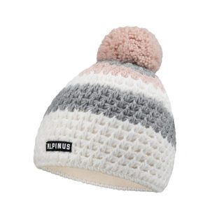 Czapka damska Alpinus Luosto. Białe czapki ALPINUS, bez wzorów, sportowe. Za 109,00 zł.