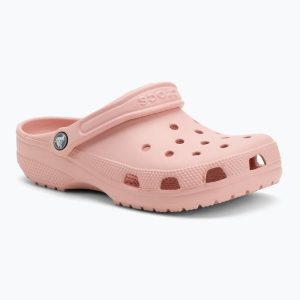 Klapki Crocs Classic. Czerwone klapki Crocs, bez wzorów, bez obcasa. Za 209,00 zł.