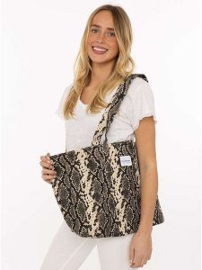 Zwillingsherz Shopper bag w kolorze kremowo-szarym - 43 x 33 cm rozmiar: onesize. Brązowe shopper bag Zwillingsherz, bez wzorów, z materiału, na ramię, bez dodatków. Za 60,99 zł.