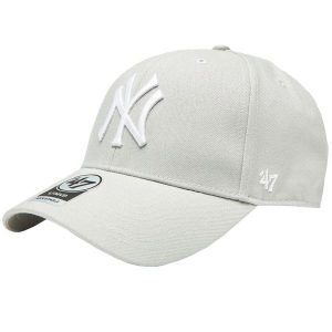 Czapka z daszkiem dla dorosłych New York Yankees MVP Cap. Szare czapki 47 Brand, bez wzorów, z wełny. Za 99,99 zł.
