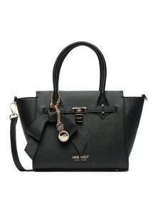 Nine West Torebka CEO-Chelsea-Charm-II-LX10185 Czarny. Czarne torebki klasyczne Nine West, bez wzorów, z materiału, bez dodatków. Za 349,99 zł.