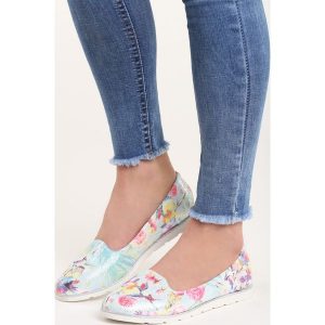 Miętowe Balerinki Blossomy. Balerinki marki Born2be. Za 59,99 zł.
