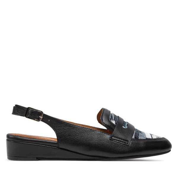 Sandały Maciejka. Czarne sandały Maciejka, bez wzorów, bez obcasa, na płaskiej podeszwie, bez zapięcia. Za 209,99 zł.