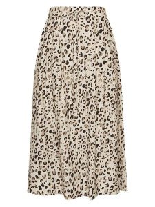 MOSS COPENHAGEN Spódnica w kolorze beżowym rozmiar: XL. Brązowe spódnice Moss Copenhagen, na imprezę, s, bez wzorów, z wiskozy, klasyczne, maxi. Za 175,67 zł.