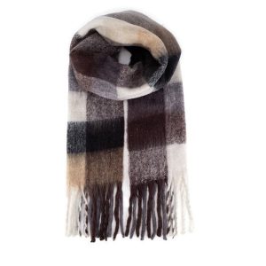 Szal Jenny Fairy. Brązowe szaliki Jenny Fairy, bez wzorów. Za 59,99 zł.