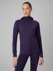 4F Bluza treningowa regular szybkoschnąca damska - fioletowy S. Fioletowe bluzy 4f, s, bez wzorów, bez kaptura. Za 199,99 zł.