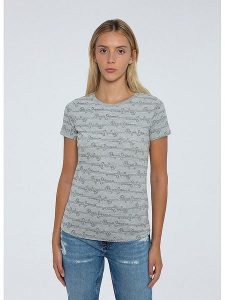 Pepe Jeans Koszulka w kolorze szarym rozmiar: L. Szare bluzki Pepe Jeans, l, bez wzorów, z jeansu, bez kołnierzyka, bez ramiączek. Za 92,21 zł.