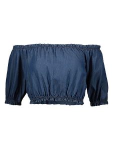 Herrlicher Bluzka w kolorze granatowym rozmiar: XL. Niebieskie bluzki Herrlicher, xl, bez wzorów, z lyocellu, bez kołnierzyka, bez ramiączek. Za 52,42 zł.