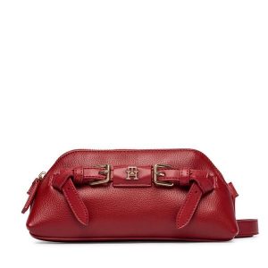 Torebka Tommy Hilfiger. Czerwone listonoszki TOMMY HILFIGER, bez wzorów, bez dodatków. Za 409,99 zł.
