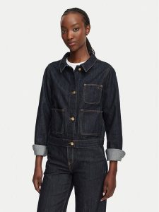 Tommy Hilfiger Kurtka jeansowa Lady WW0WW50002 Granatowy Regular Fit. Niebieskie kurtki TOMMY HILFIGER, l, bez wzorów, z jeansu, bez kaptura. Za 554,99 zł.