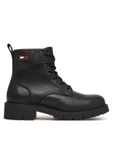 Tommy Jeans Trapery Tjw Cleated Lace Up Boots EN0EN03104 Czarny. Czarne buty zimowe Tommy Jeans, z jeansu, bez obcasa, bez zapięcia. Za 649,99 zł.