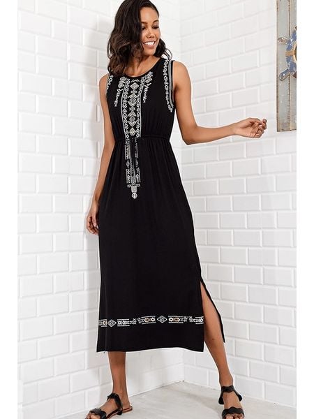 Trend Alacati Sukienka w kolorze czarnym rozmiar: S. Czarne sukienki Trend Alacati, s, bez wzorów, bez kołnierzyka, bez ramiączek, maxi. Za 69,75 zł.