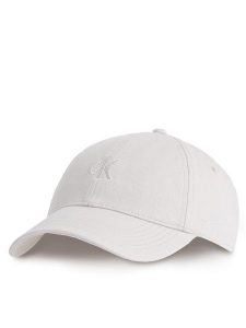 Calvin Klein Czapka z daszkiem Embroidered Monogram Cap LV04K5024G Biały. Białe czapki Calvin Klein, bez wzorów, z bawełny. Za 99,99 zł.