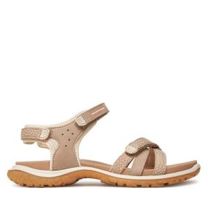 Sandały ECCO. Brązowe sandały ecco, bez wzorów, bez obcasa, na płaskiej podeszwie, bez zapięcia. Za 369,99 zł.