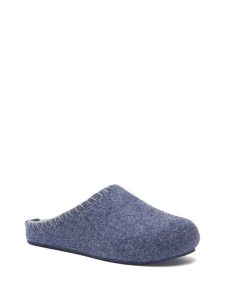 Comfortfusse Wełniane kapcie w kolorze granatowym rozmiar: 40. Niebieskie kapcie Comfortfüße, bez wzorów, z materiału. Za 260,99 zł.