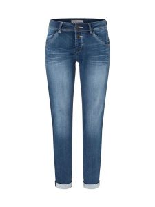 Timezone Dżinsy "Nali" - Skinny fit - w kolorze niebieskim rozmiar: W24/L30. Niebieskie jeansy Timezone, z aplikacjami. Za 92,21 zł.