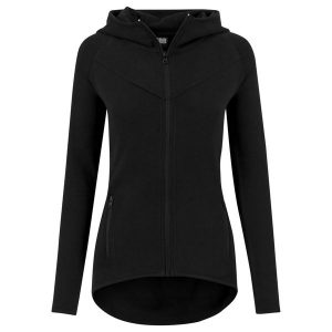 Bluza Damska Interlock Athletic Z Pełnym Zamkiem Błyskawicznym. Czarne bluzy Urban Classics, l, bez wzorów, bez kaptura. Za 186,99 zł.