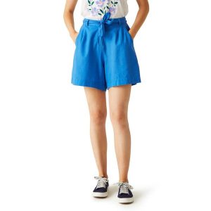 Damskie spodenki Sabela II. Niebieskie szorty Regatta, bez wzorów, z bawełny, eleganckie. Za 232,00 zł.