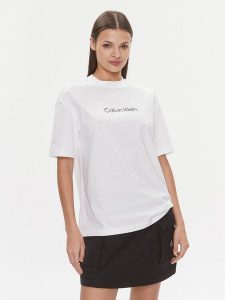 Calvin Klein T-Shirt Hero Logo Oversized T Shirt K20K206778 Biały Regular Fit. Białe t-shirty Calvin Klein, xl, bez wzorów, z bawełny, bez kołnierzyka, bez ramiączek. Za 149,99 zł.