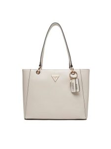 Guess Torebka Noelle II HWZG96 72250 Écru. Torebki klasyczne Guess, z aplikacjami, ze skóry, bez dodatków. Za 539,99 zł.
