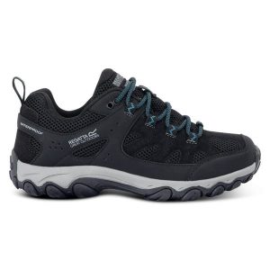 Buty damskie trekkingowe niskie z membraną Edgepoint IV. Czarne buty trekkingowe Regatta, z syntetyku, bez zapięcia. W wyprzedaży za 199,99 zł.