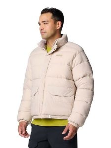 Columbia Dwustronna kurtka "Wallowa" w kolorze beżowym rozmiar: XL. Brązowe kurtki Columbia, xl, bez wzorów, z puchu, bez kaptura. Za 439,24 zł.