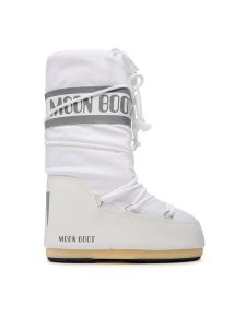 Moon Boot Śniegowce Nylon 14004400006 Biały. Białe buty zimowe Moon Boot, z nylonu, bez obcasa, bez zapięcia. Za 899,99 zł.
