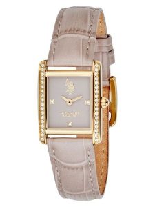 U.S. Polo Assn. Zegarek kwarcowy w kolorze złoto-szarobrązowym rozmiar: onesize. Brązowe, analogowe zegarki U.S. Polo Assn. Za 304,99 zł.