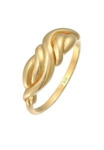 Elli Damski pierścionek węzełek, skręcony, Boho Style Trend Blogger w srebrze 925 Sterling Silver Pierścionki 1 ct. Szare pierścionki Elli, srebrne. Za 278,99 zł.