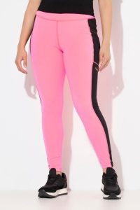 Damskie Legginsy sportowe szybkoschnące kieszenie z recyklingu. Czerwone legginsy Ulla Popken, bez wzorów, z elastanu, z podwyższonym stanem. Za 239,99 zł.