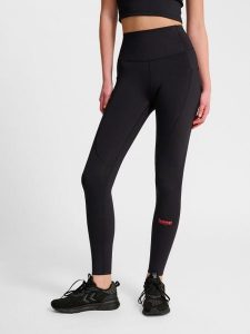 Damskie legginsy Hummel Hiit Intensity. Czarne legginsy Hummel, bez wzorów, z materiału, z standardowym stanem. Za 268,75 zł.