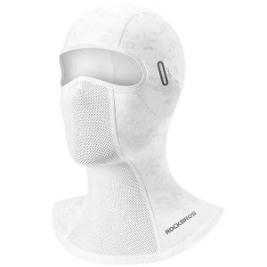 Czapka zimowa ROCKBROS LF8308 do roweru. Białe czapki ROCKBROS, bez wzorów, z materiału, eleganckie. Za 99,60 zł.
