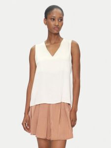 ViCOLO Bluzka TD0765 Écru Regular Fit. Bluzki ViCOLO, l, bez wzorów, z syntetyku, bez kołnierzyka, bez ramiączek. Za 129,99 zł.