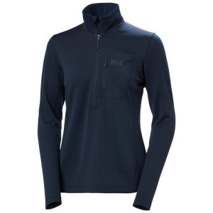 Bluza damska 1/2 zip Helly Hansen Versalite Fleece. Niebieskie bluzy Helly Hansen, bez wzorów, z polaru, bez kaptura. Za 363,00 zł.