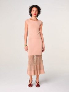 Rodier Spódnica w kolorze jasnoróżowym rozmiar: XL. Różowe spódnice Rodier, na co dzień, xl, bez wzorów, midi. Za 404,99 zł.