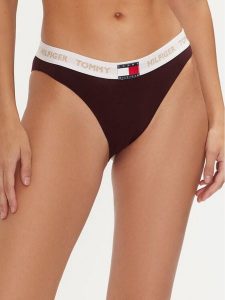 Tommy Hilfiger Figi klasyczne UW0UW05653 Bordowy. Czerwone figi TOMMY HILFIGER, bez wzorów, z bawełny. Za 79,99 zł.