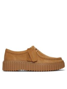 Clarks Półbuty Torhill Bee 26172084 Brązowy. Brązowe półbuty Clarks, bez wzorów, ze skóry, bez obcasa, na płaskiej podeszwie, bez zapięcia. Za 389,99 zł.