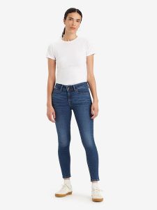 Levi´s Dżinsy "Blue Wave Dark" - Skinny fit - w kolorze granatowym rozmiar: W25/L30. Niebieskie jeansy z aplikacjami. Za 158,10 zł.