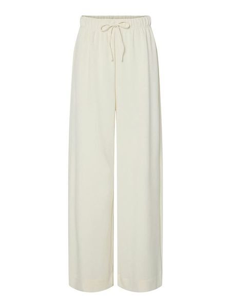 YAS Spodnie w kolorze kremowym rozmiar: S. Brązowe spodnie z wysokim stanem YAS, bez wzorów, z materiału, z podwyższonym stanem. Za 139,54 zł.