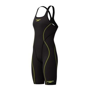 Strój startowy pływacki damski Speedo Fastskin HyperSpark OpenBack. Czarne kombinezony Speedo, l, bez wzorów, z dzianiny, bez kołnierzyka, bez ramiączek. Za 441,98 zł.